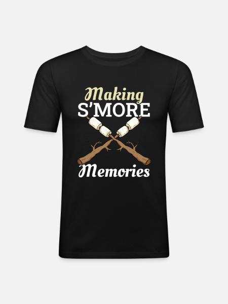 Making S'mores Memories - Men's Slim Fit T-Shirt - black