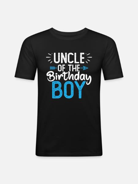 Uncle Of The Birthday Boy - Men's Slim Fit T-Shirt - black