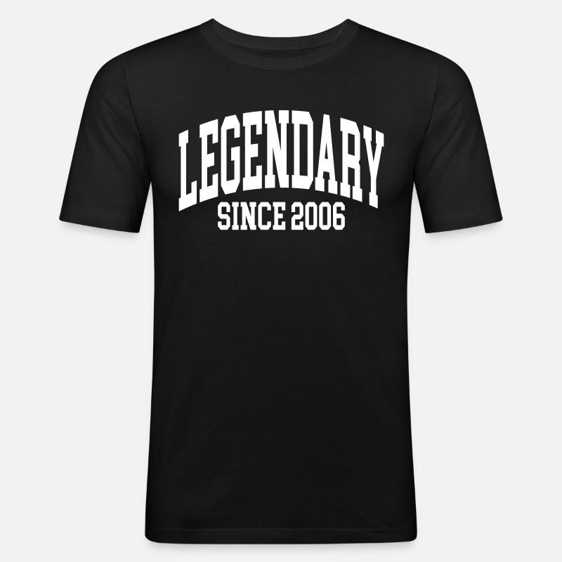 Legendary since 2006 - Männer Slim Fit T-Shirt - Schwarz