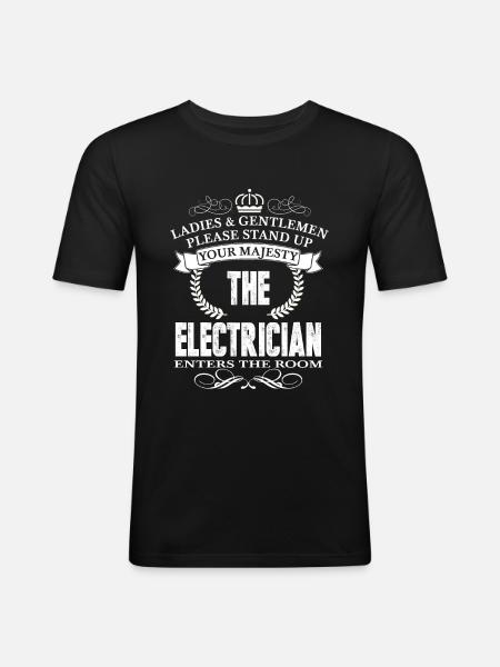 Electrician - Your Majesty - Men's Slim Fit T-Shirt - black