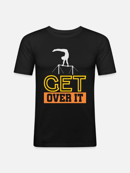 Gymnastics Turnen - Männer Slim Fit T-Shirt - Schwarz
