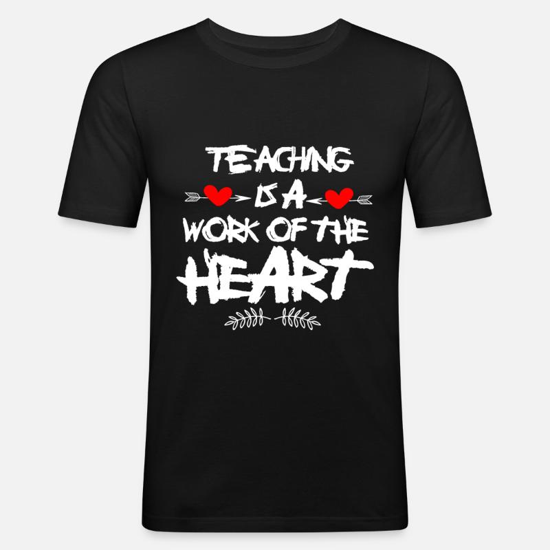 Enseignant Enseignant Enseignant - T-shirt près du corps Homme - noir