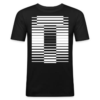INITIAL T - Men's Slim Fit T-Shirt - black - Front - Nik (191cm)