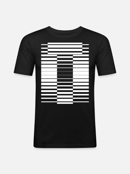 INITIAL T - Men's Slim Fit T-Shirt - black