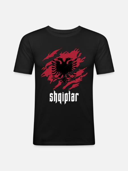 shqiptar Albanians - Men's Slim Fit T-Shirt - black