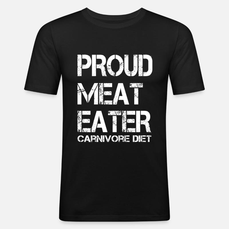 carnivore diet - Männer Slim Fit T-Shirt - Schwarz