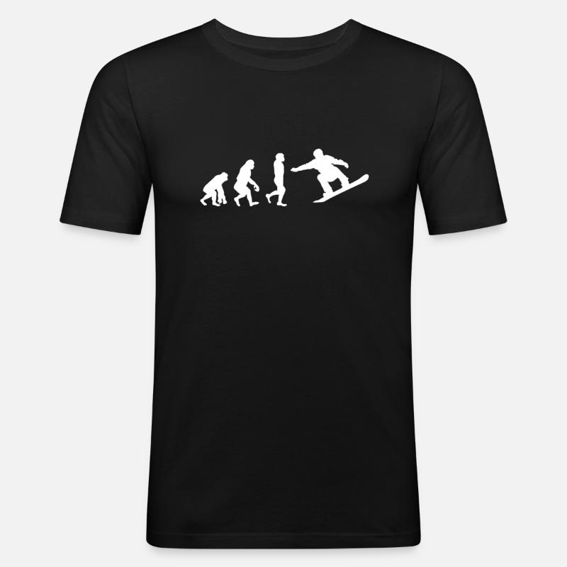 Evolution snowboard - Men's Slim Fit T-Shirt - black