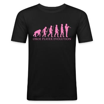 Hautboïste Hautboïste Hautbois Joueur De hautbois Hautbois - T-shirt près du corps Homme - noir - Devant - Nik (191cm)