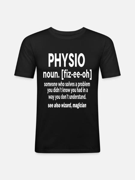 Fysioterapeut Fysioterapeut Fysioterapi - Herre Slim Fit T-Shirt - sort