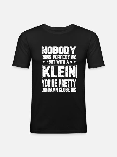 Small Nobody is Perfect Gift - Men's Slim Fit T-Shirt - black