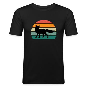 Foxes Fox family Stink like a fox smart - Men's Slim Fit T-Shirt - black - Front - Nik (191cm)