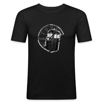 doctor who tardes desingn - Men's Slim Fit T-Shirt - black - Front - Nik (191cm)