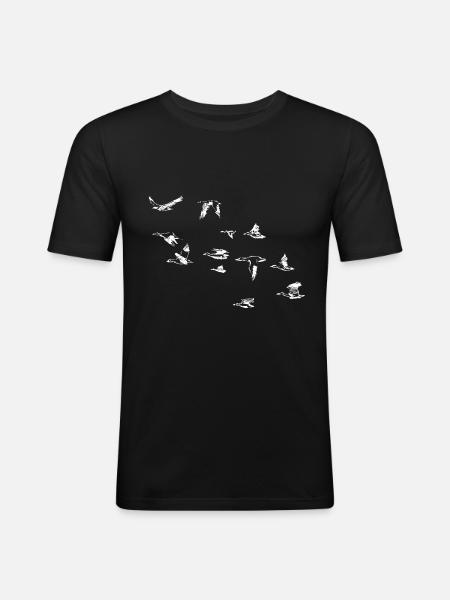 geese - Men's Slim Fit T-Shirt - black