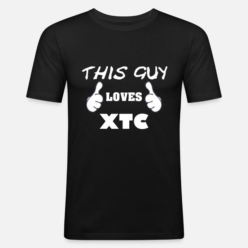 This Guy Loves Xtc - Men's Slim Fit T-Shirt - black