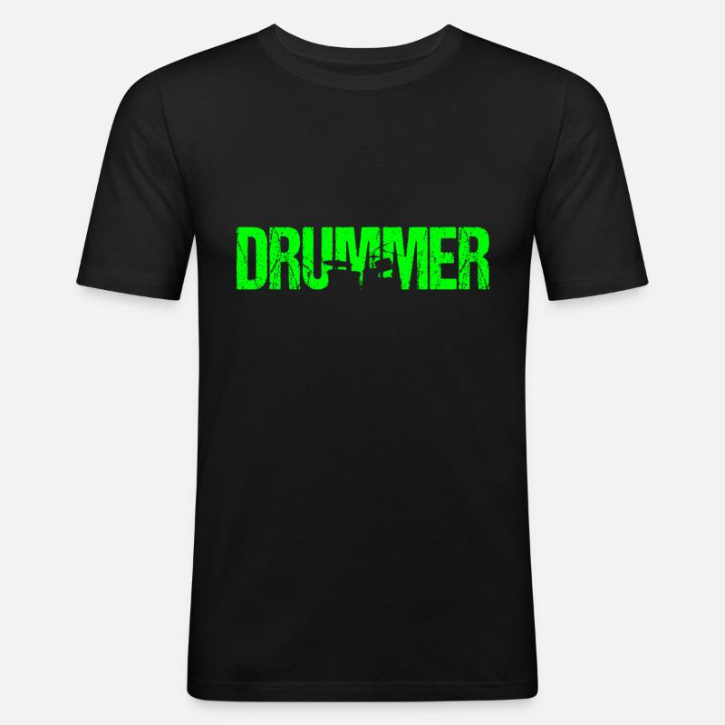 Drummer drummer drummer drummer - Men's Slim Fit T-Shirt - black