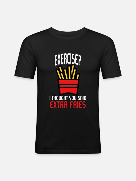 Funny Gym - Men's Slim Fit T-Shirt - black