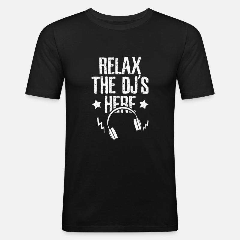 DJ - Slim Fit T-skjorte for menn - svart