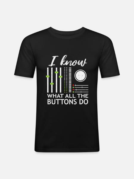 DJ - Men's Slim Fit T-Shirt - black