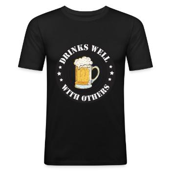 Beer Garden Beer Bottle Beer Beer Tent Beer Mug - Men's Slim Fit T-Shirt - black - Front - Nik (191cm)