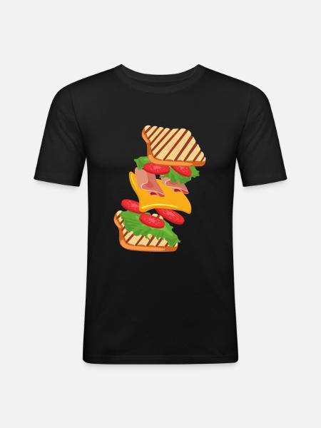 sandwich - Men's Slim Fit T-Shirt - black