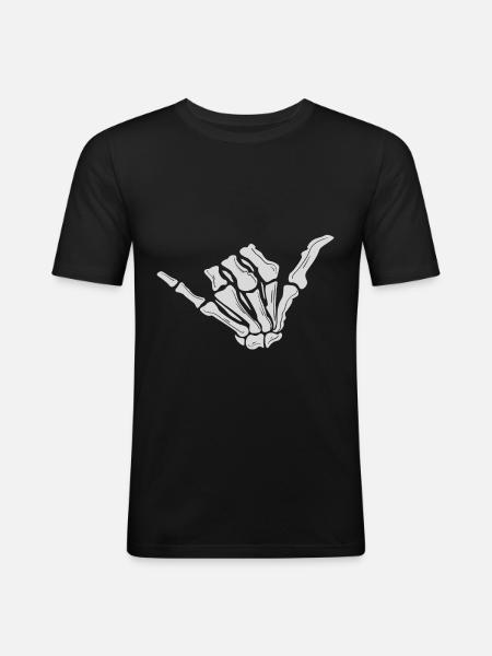 Skeleton Hand We Good - Men's Slim Fit T-Shirt - black