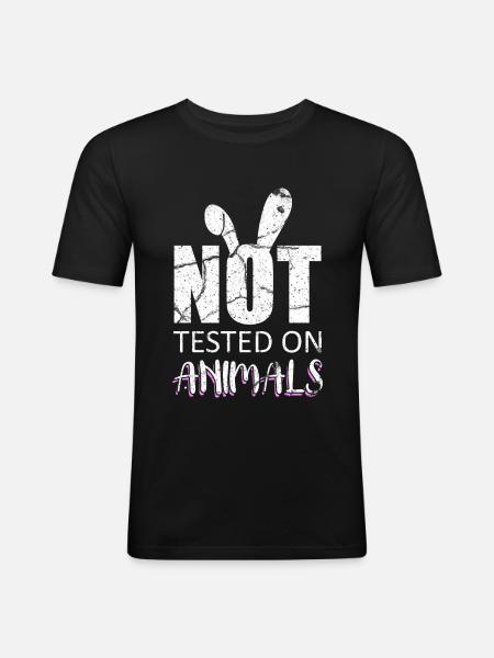Animal testing - Men's Slim Fit T-Shirt - black