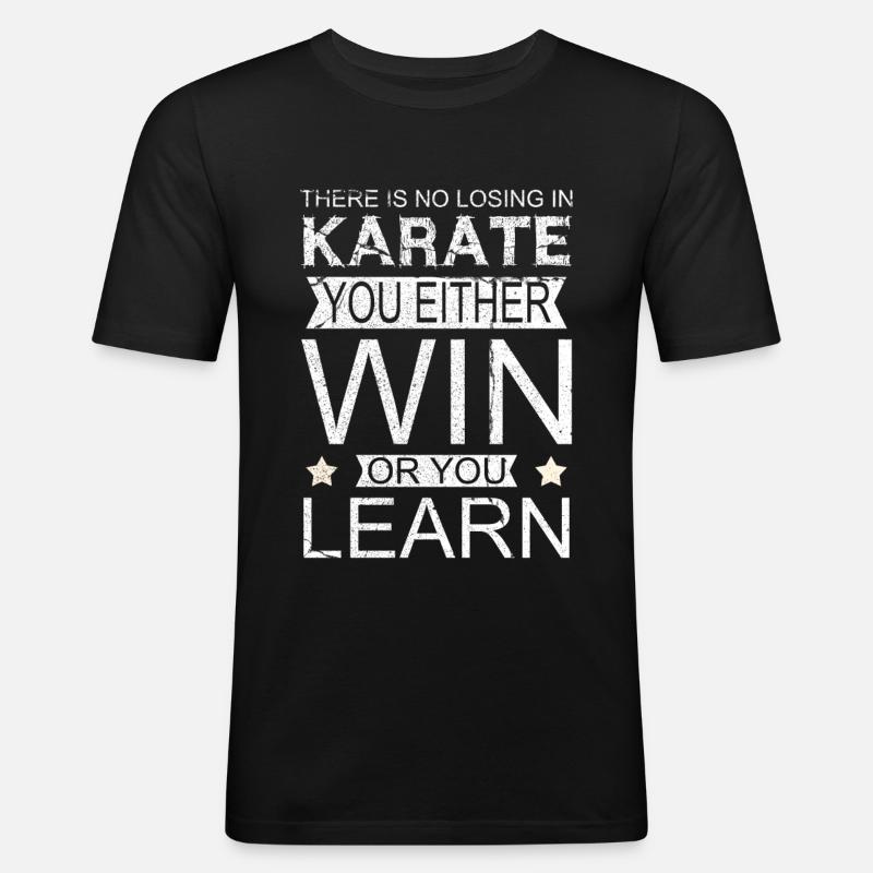 Karate - Männer Slim Fit T-Shirt - Schwarz