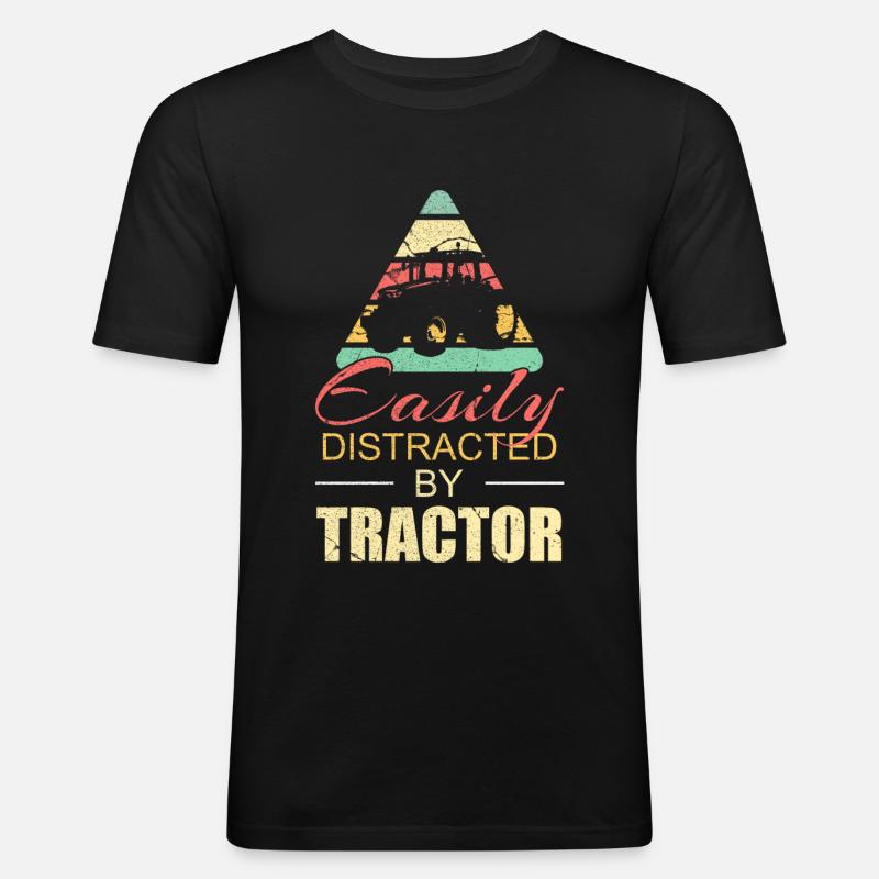 Traktor - Männer Slim Fit T-Shirt - Schwarz