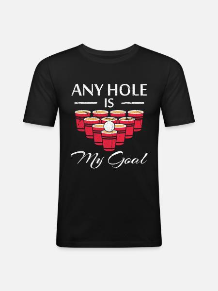 beerpong - Men's Slim Fit T-Shirt - black