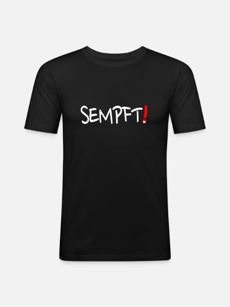 "Sempft" Franconian Franconian Franconian dialect - Men's Slim Fit T-Shirt - black