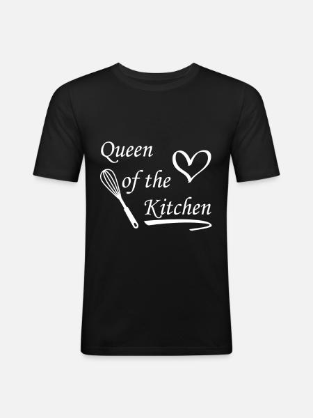 Queen of the Kitchen - Men's Slim Fit T-Shirt - black
