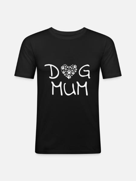 Dog Mum - Men's Slim Fit T-Shirt - black