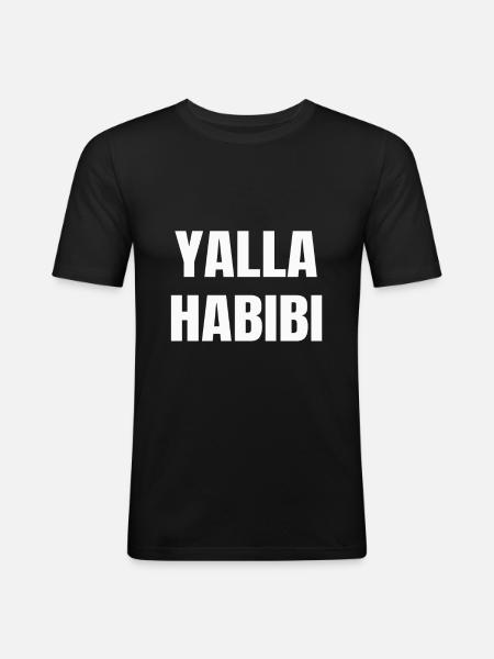 Yalla Habibi - T-shirt près du corps Homme - noir