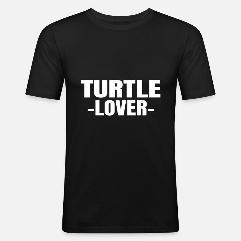 turtles - Männer Slim Fit T-Shirt - Schwarz