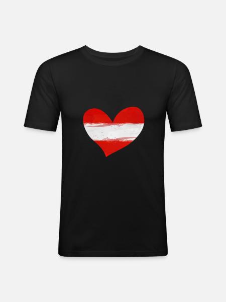 Austria - Men's Slim Fit T-Shirt - black