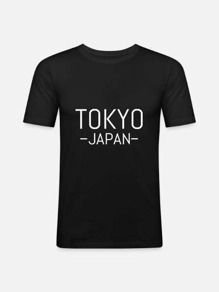 Tokyo - T-shirt près du corps Homme - noir