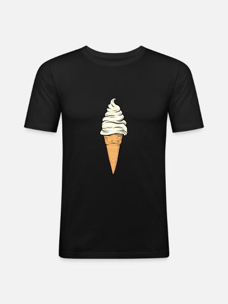 Eis - Männer Slim Fit T-Shirt - Schwarz
