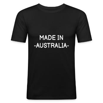 Australie - T-shirt près du corps Homme - noir - Devant - Nik (191cm)