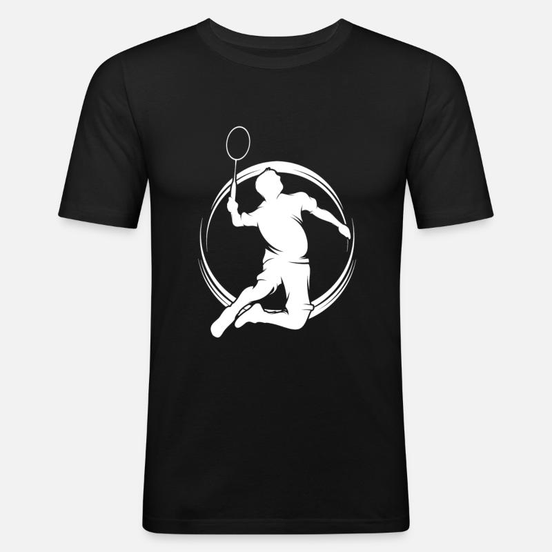Badminton - Männer Slim Fit T-Shirt - Schwarz