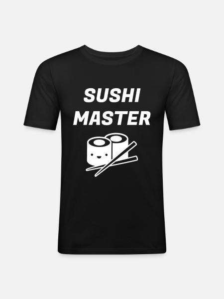 Sushi - T-shirt près du corps Homme - noir