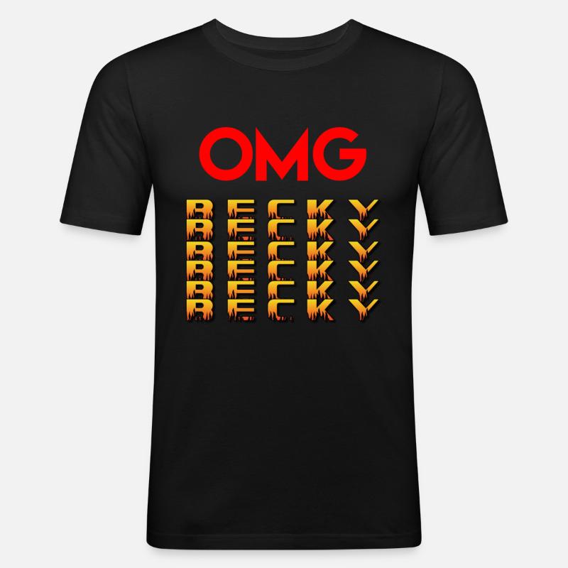 OMG OMG - Männer Slim Fit T-Shirt - Schwarz