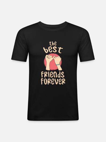 best friends - Men's Slim Fit T-Shirt - black