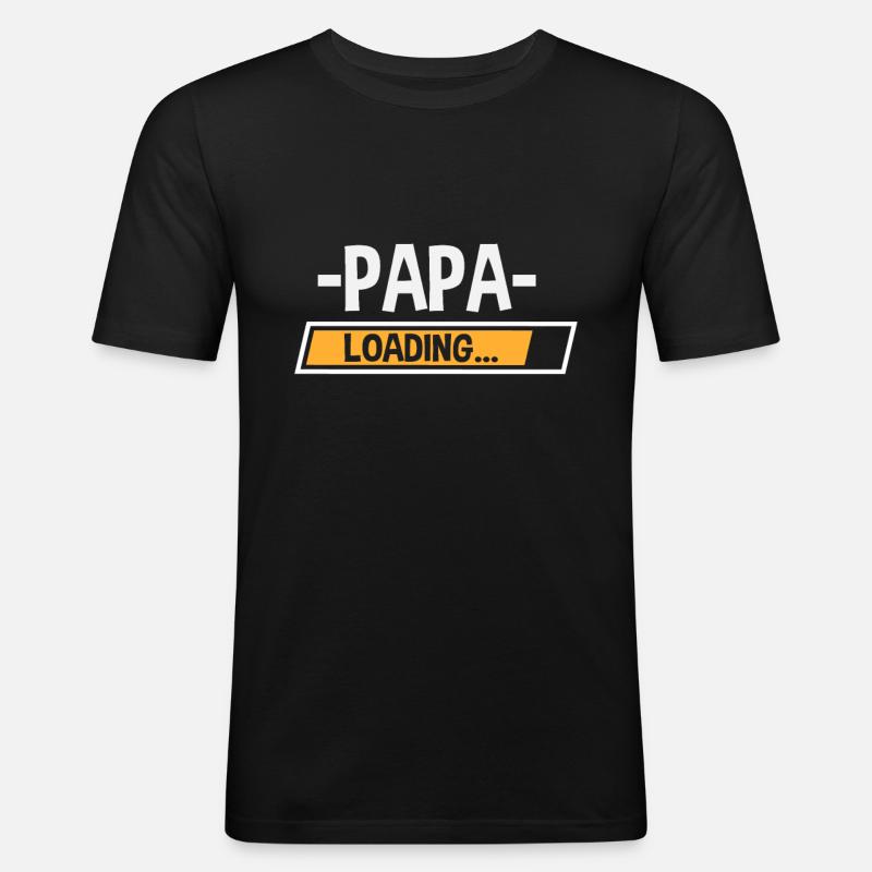 Papa Loading - Men's Slim Fit T-Shirt - black