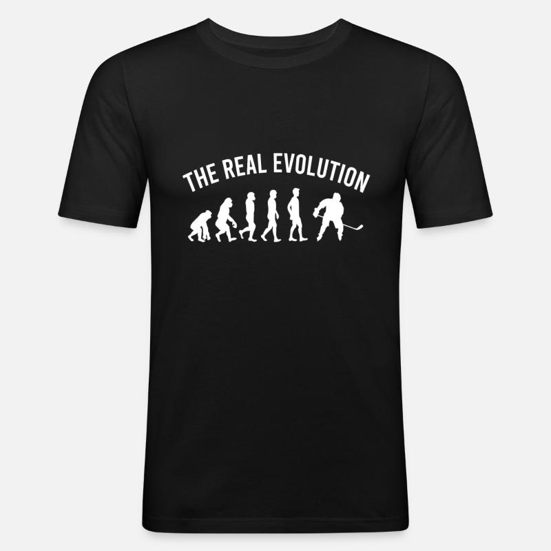Ice Hockey Evolution - Men's Slim Fit T-Shirt - black