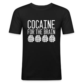 Kokain Cocaine - Men's Slim Fit T-Shirt - black - Front - Nik (191cm)