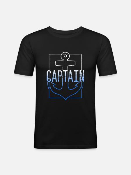 captain - Men's Slim Fit T-Shirt - black