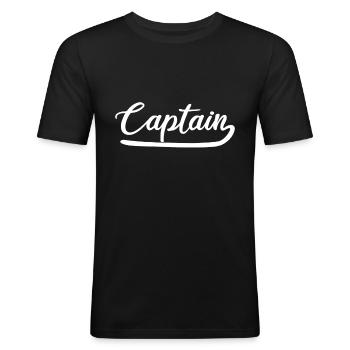 Capitaine - T-shirt près du corps Homme - noir - Devant - Nik (191cm)