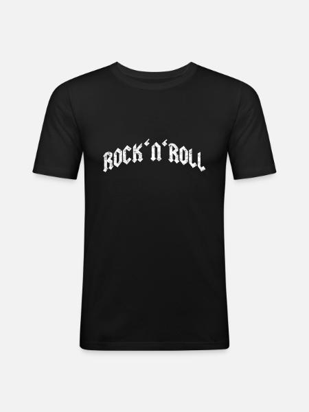 Rock and Roll - Men's Slim Fit T-Shirt - black