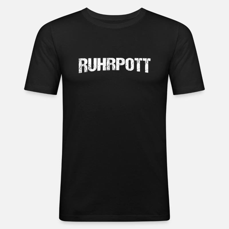 Ruhrpott - Männer Slim Fit T-Shirt - Schwarz