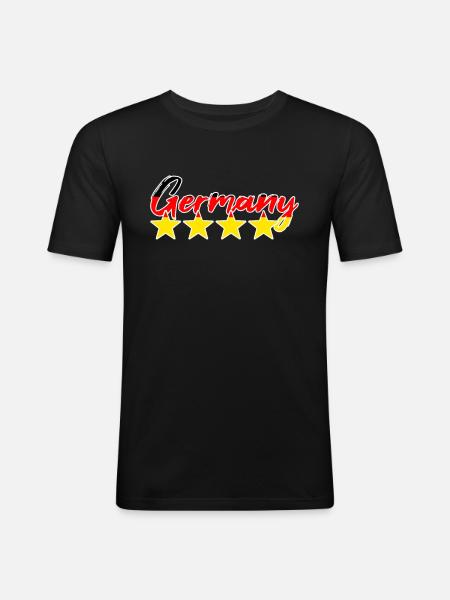 Germany Football Fan - Men's Slim Fit T-Shirt - black